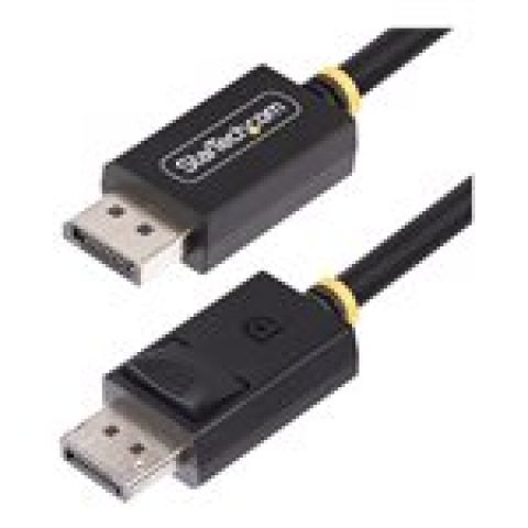 StarTech.com Câble DisplayPort 2.1 de 2m, Câble DisplayPort DP40 Certifié VESA avec UHBR10/HDR/HDCP 2.2, 8K 60Hz/4K 144Hz avec DSC 1.2a, 40Gbps, Câble DP 2.1, Cordon pour Écran/Moniteur UHD, M/M