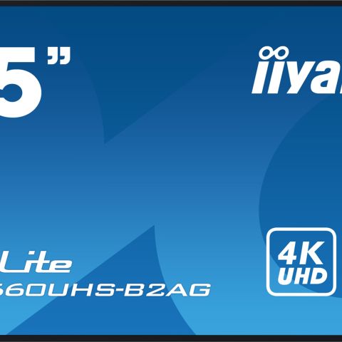 iiyama LH6560UHS-B2AG affichage de messages Carte A numérique 165,1 cm (65") LED Wifi 500 cd/m² 4K Ultra HD Noir Intégré dans le processeur Android 11 24/7
