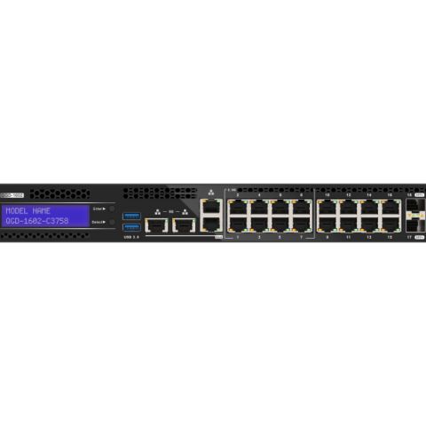 QNAP QGD-1602-C3758-16G commutateur réseau Géré L2 2.5G Ethernet (100/1000/2500) Noir, Gris
