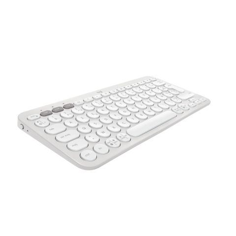 Logitech Pebble Keys 2 K380s clavier RF sans fil + Bluetooth AZERTY Français Blanc