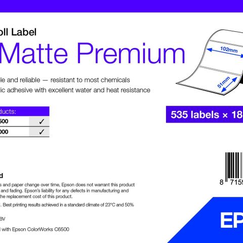 Epson 7113410 étiquette à imprimer Blanc Imprimante d'étiquette adhésive