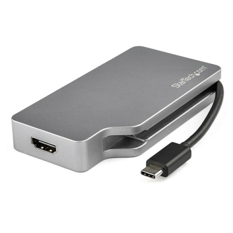 StarTech.com Adaptateur multiport USB-C gris sidéral avec 4 sorties vidéo