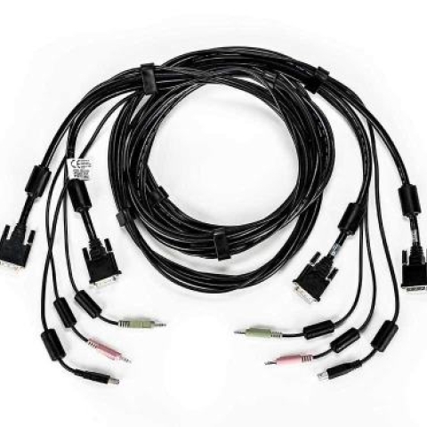 CABLE ASSY 2-DVI-I/1-USB/2-AUDIO 10FT