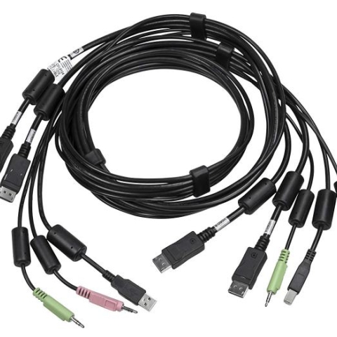 CABLE 2-DISPLAYPORT/1-USB/2-AUDIO 6FT