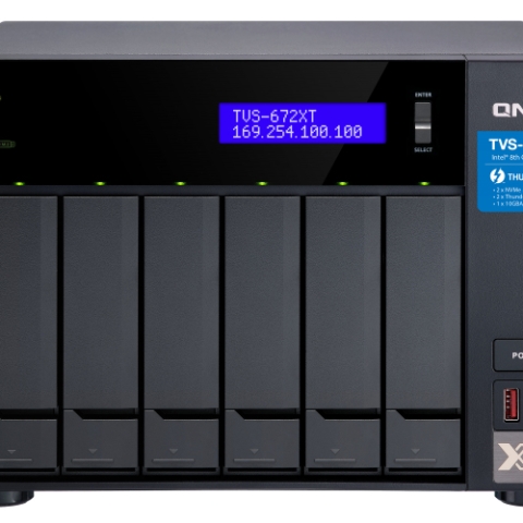 TVS-672XT NAS Tower Ethernet/LAN Noir i3-8100T