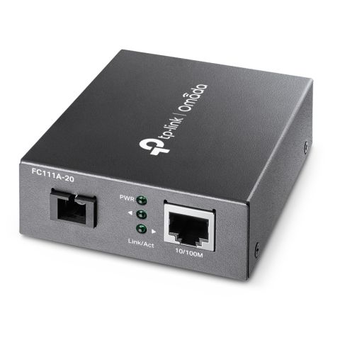 TP-Link Omada FC111A-20 convertisseur de support réseau 100 Mbit/s Monomode Noir