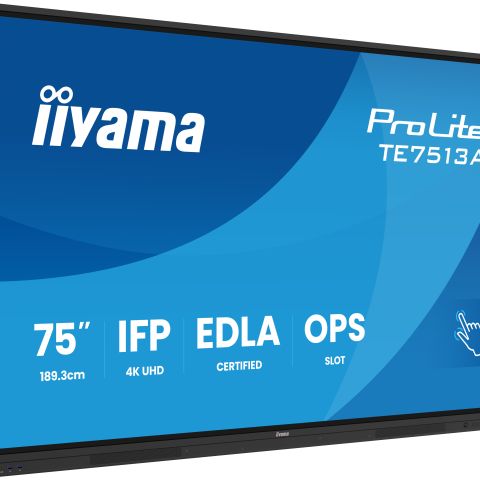 iiyama TE7513A-B2AG Écran d'affichage dynamique 190,5 cm (75") Wifi 500 cd/m² 4K Ultra HD Écran tactile Intégré dans le processeur Android