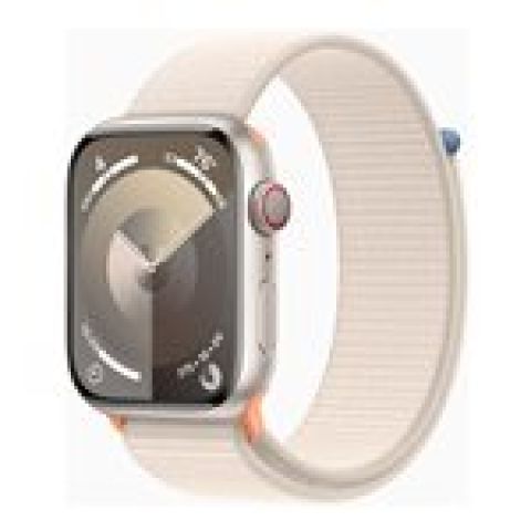 Apple Watch Series 9 OLED 45 mm Numérique 396 x 484 pixels Écran tactile 4G Beige Wifi GPS (satellite)