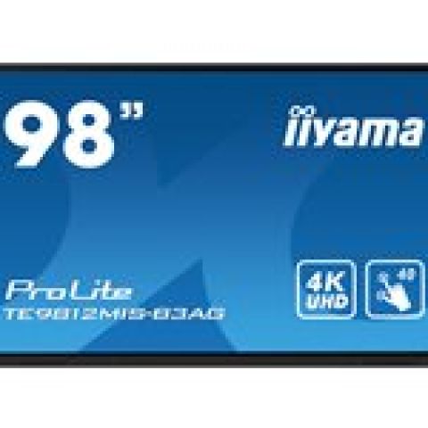 iiyama TE9812MIS-B3AG affichage de messages En forme de kiosk 2,49 m (98") LCD Wifi 400 cd/m² 4K Ultra HD Noir Écran tactile Intégré dans le processeur Android 11 24/7
