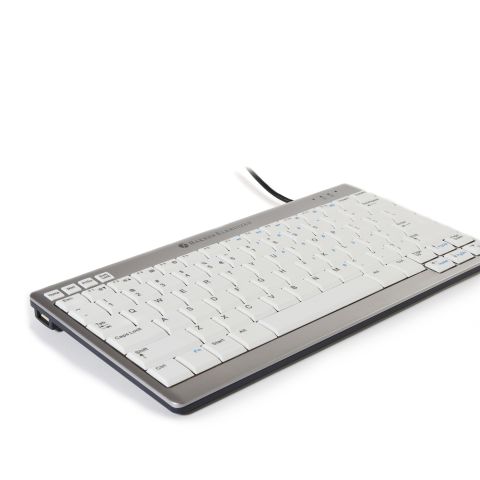 BakkerElkhuizen UltraBoard 950 clavier USB AZERTY Belge Argent, Blanc