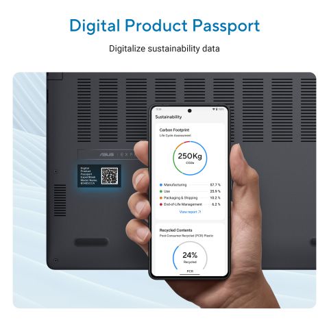 ASUS ExpertBook B5 B5405CCA-LY0020X Intel Core Ultra 7 255H Ordinateur portable 35,6 cm (14") WUXGA 16 Go DDR5-SDRAM 512 Go SSD Wi-Fi 7 (802.11be) Windows 11 Pro US International Noir