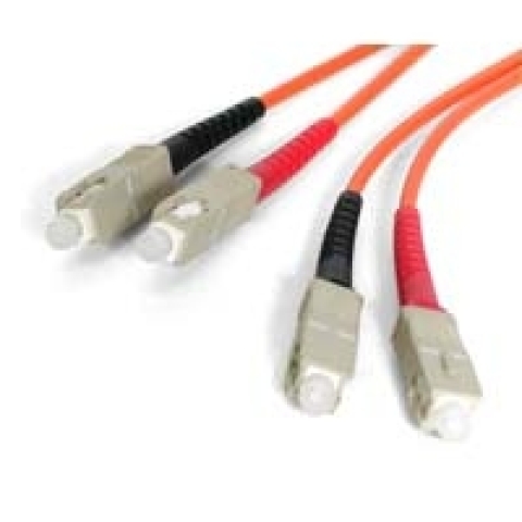 StarTech.com 1m Multimode Duplex Fiber Optic Cable SC-SC câble de fibre optique Orange