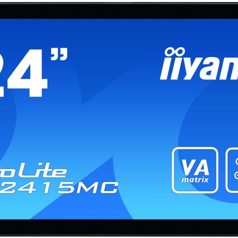 iiyama ProLite TF2415MC-B2 moniteur à écran tactile 60,5 cm (23.8") 1920 x 1080 pixels Plusieurs pressions Multi-utilisateur Noir