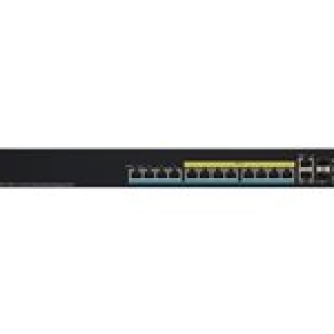 SG350X-12PMV Géré L3 2.5G Ethernet (100/1000/2500) Connexion Ethernet, supportant l'alimentation via ce port (PoE) 1U Noir