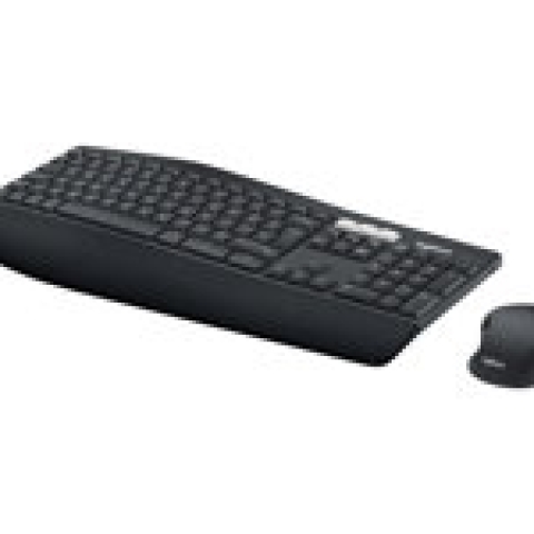 MK850 Performance clavier RF sans fil + Bluetooth QWERTY Pannordique Noir