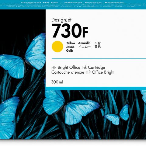 HP 730F Cartouche d'encre DesignJet, jaune, 300 ml