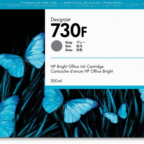 HP 730F Cartouche d'encre DesignJet, gris, 300 ml