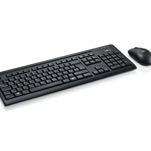 Fujitsu LX410 clavier Souris incluse RF sans fil AZERTY Belge Noir
