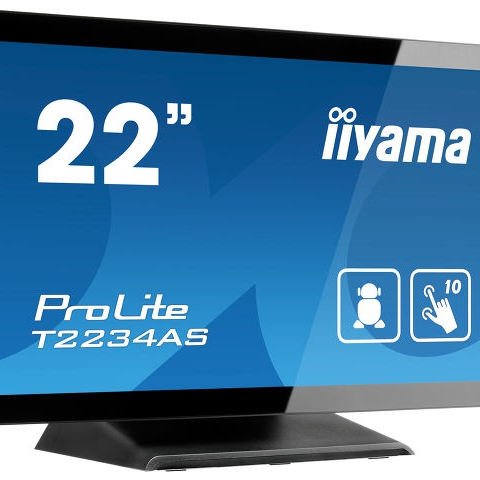 iiyama ProLite T2234AS-B1 moniteur à écran tactile 54,6 cm (21.5") 1920 x 1080 pixels Plusieurs pressions Multi-utilisateur Noir