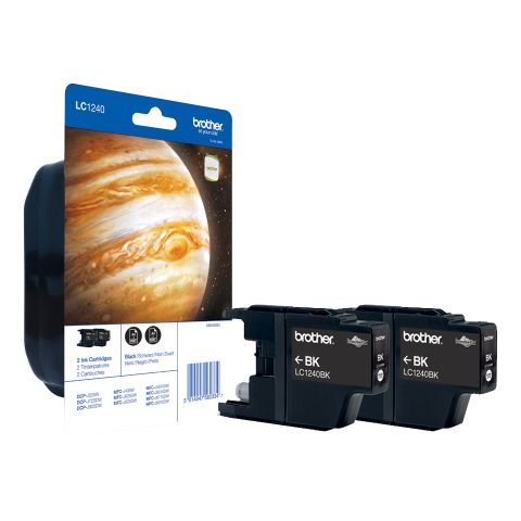 LC1240BKBP2 Black Ink Cartridge Twin