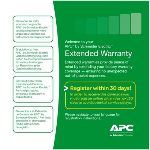 APC WBEXTWAR3YR-NB-02 extension de garantie et support