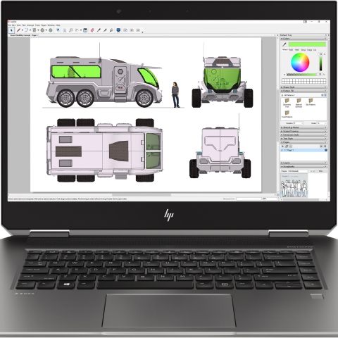 HP ZBook Studio x360 G5 Station de travail mobile 39,6 cm (15.6") 3840 x 2160 pixels Écran tactile Intel® Core™ i9 de 9e génération 16 Go DDR4-SDRAM 512 Go SSD NVIDIA Quadro T2000 Wi-Fi 5 (802.11ac) Windows 10 Pro Noir