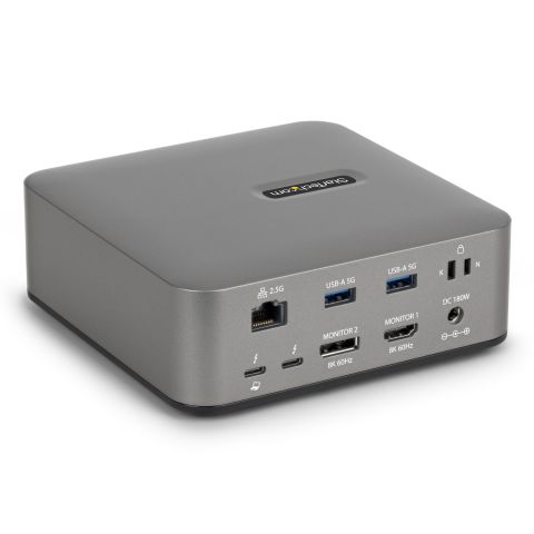 StarTech.com 215UE-TB5USB4DOCK station d'accueil Avec fil Thunderbolt 5 Gris