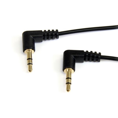 StarTech.com Câble audio stéréo Mini-Jack 3,5mm slim à angle droit de 1,8 m
