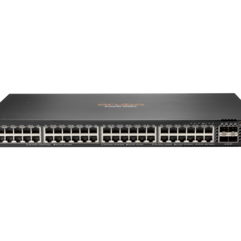 Aruba 6300F 48-port 1GbE Class 4 PoE & 4-port SFP56 Géré L3 Gigabit Ethernet (10/100/1000) Connexion Ethernet, supportant l'alimentation via ce port (PoE) 1U Gris