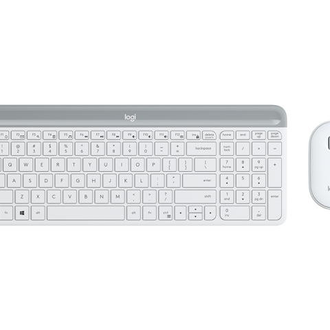 MK470 Slim Wireless Combo clavier RF sans fil AZERTY Français Blanc