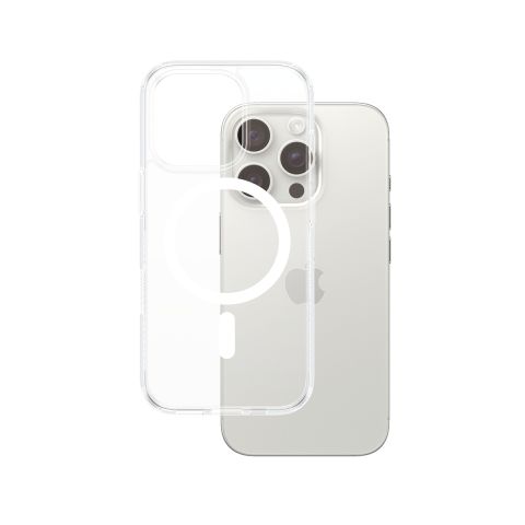 PanzerGlass ® HardCase Transparent w. White MagSafe iPhone 16 Pro coque de protection pour téléphones portables Housse