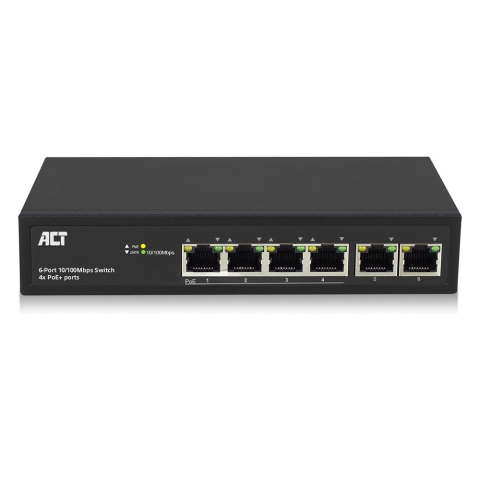 commutateur réseau Géré Fast Ethernet (10/100) Connexion Ethernet, supportant l'alimentation via ce port (PoE) Noir