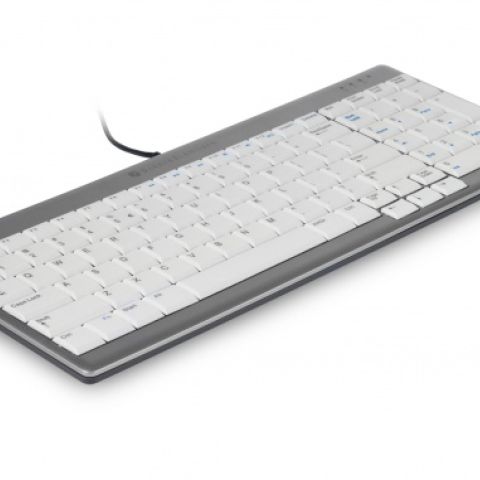 BakkerElkhuizen UltraBoard 960 clavier USB AZERTY Belge Gris, Blanc