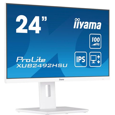 iiyama XUB2492HSU-W6 écran plat de PC 60,5 cm (23.8") 1920 x 1080 pixels Full HD LED Blanc