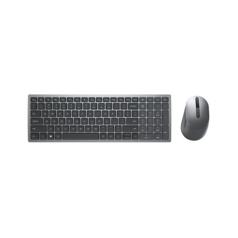 DELL KM7120W clavier Souris incluse RF sans fil + Bluetooth QWERTZ Suisse Gris, Titane