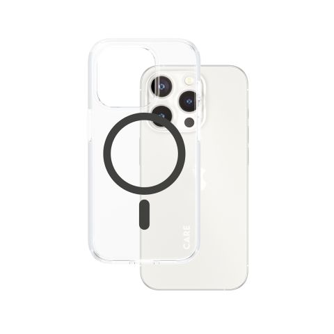 PanzerGlass CARE by ® Flagship Case Urban Combat Transparent w. Black MagSafe iPhone 15 Pro coque de protection pour téléphones portables Housse Noir