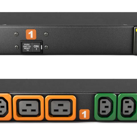 Vertiv MG01X1R1-08P443-3PS6B2H10-S unité de distribution d'énergie 8 sortie(s) CA 1U Noir