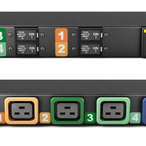 Vertiv MG01X1R1-06L193-3PS56B2H10-S unité de distribution d'énergie 6 sortie(s) CA 1U Noir