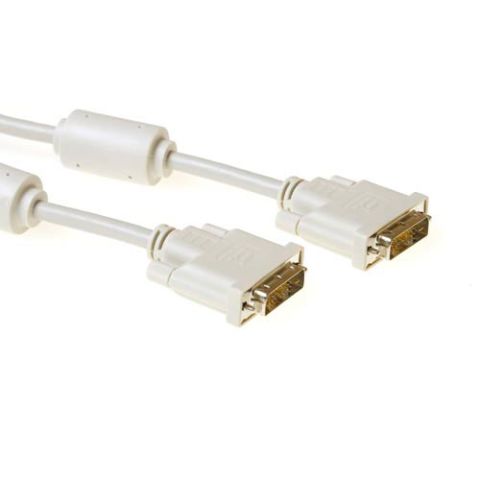 ACT High quality DVI-D connection cable male - male 1.8 m câble DVI 1,8 m Ivoire
