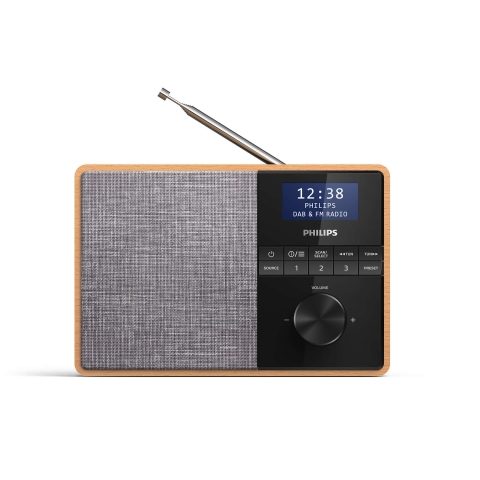 Philips TAR5505/10 Radio portable Numérique Noir, Gris, Bois