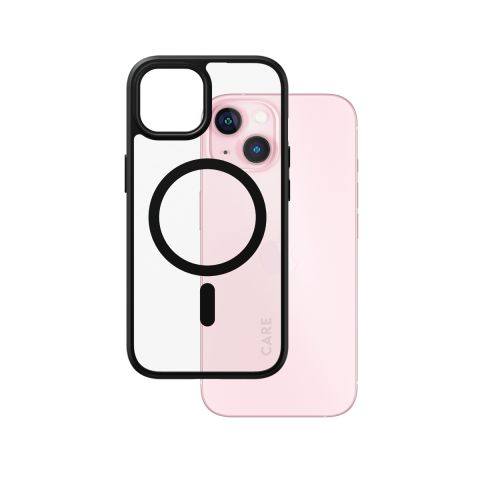 PanzerGlass CARE by ® Flagship Case Transparent Urban Combat w. Black MagSafe iPhone 15 coque de protection pour téléphones portables 15,5 cm (6.1") Housse Noir