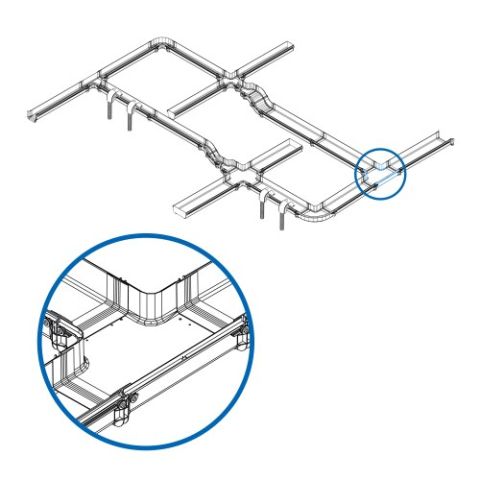Tripp Lite SRFC10JUNT chemin de câble Support de câble de type T 90° Jaune