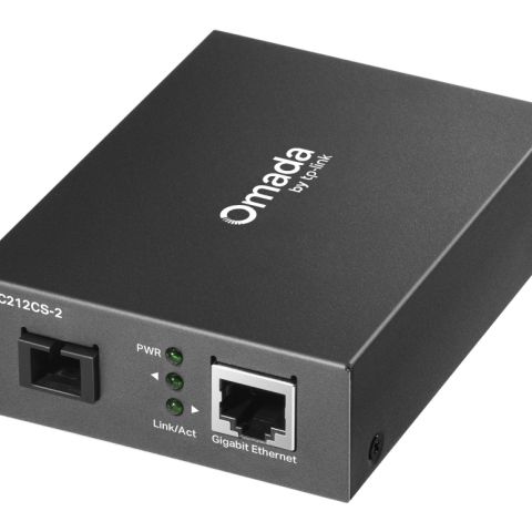 TP-Link Omada MC212CS-20 convertisseur de support réseau 1000 Mbit/s 1550 nm Monomode Noir