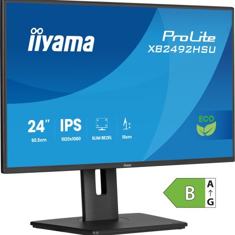 iiyama ProLite XB2492HSU-B1 écran plat de PC 61 cm (24") 1080 x 1920 pixels Quad HD LED Noir