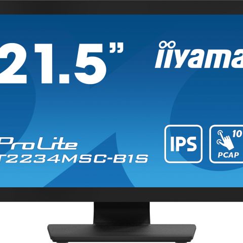 iiyama ProLite T2234MSC-B1S écran plat de PC 54,6 cm (21.5") 1920 x 1080 pixels Full HD Écran tactile Noir