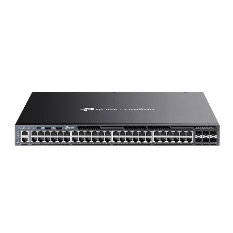 TP-Link Omada SG6654XHP commutateur réseau Géré L3 Gigabit Ethernet (10/100/1000) Connexion Ethernet, supportant l'alimentation via ce port (PoE) 1U Noir