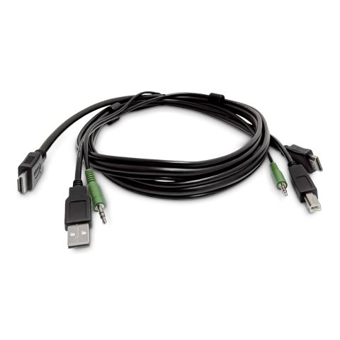 StarTech.com Câble KVM HDMI de 3 m, USB 2.0, Audio 3,5 mm, Câble Combiné Universellement Compatible pour Switch KVM, Conforme TAA