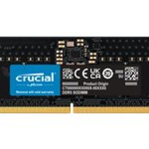 Crucial 8GB DDR5-4800 tray SODIMM CL40 16Gbit - 8 GB - DDR5 module de mémoire
