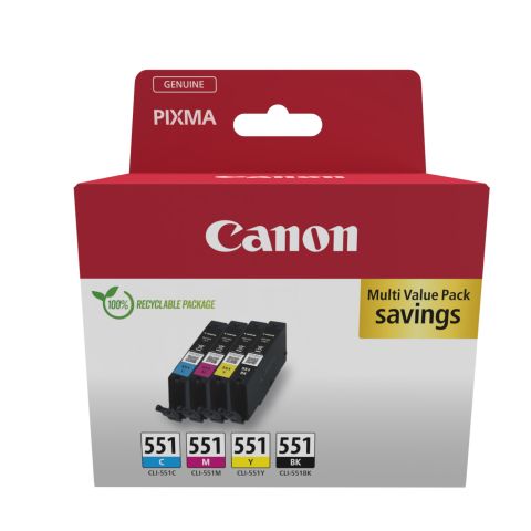 Canon 6509B016 cartouche d'encre 4 pièce(s) Original Noir, Cyan, Magenta, Jaune