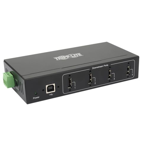Tripp Lite U223-004-IND-1 hub & concentrateur USB 2.0 Type-B 480 Mbit/s Noir